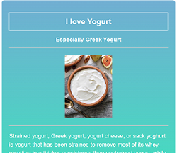 Yogurt project